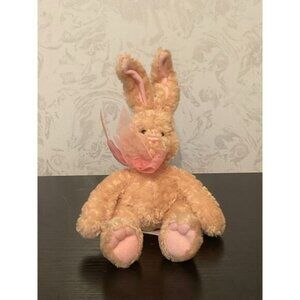 Gund Binker Easter Bunny Rabbit Plush With Pink Bow Stuffed Animal
